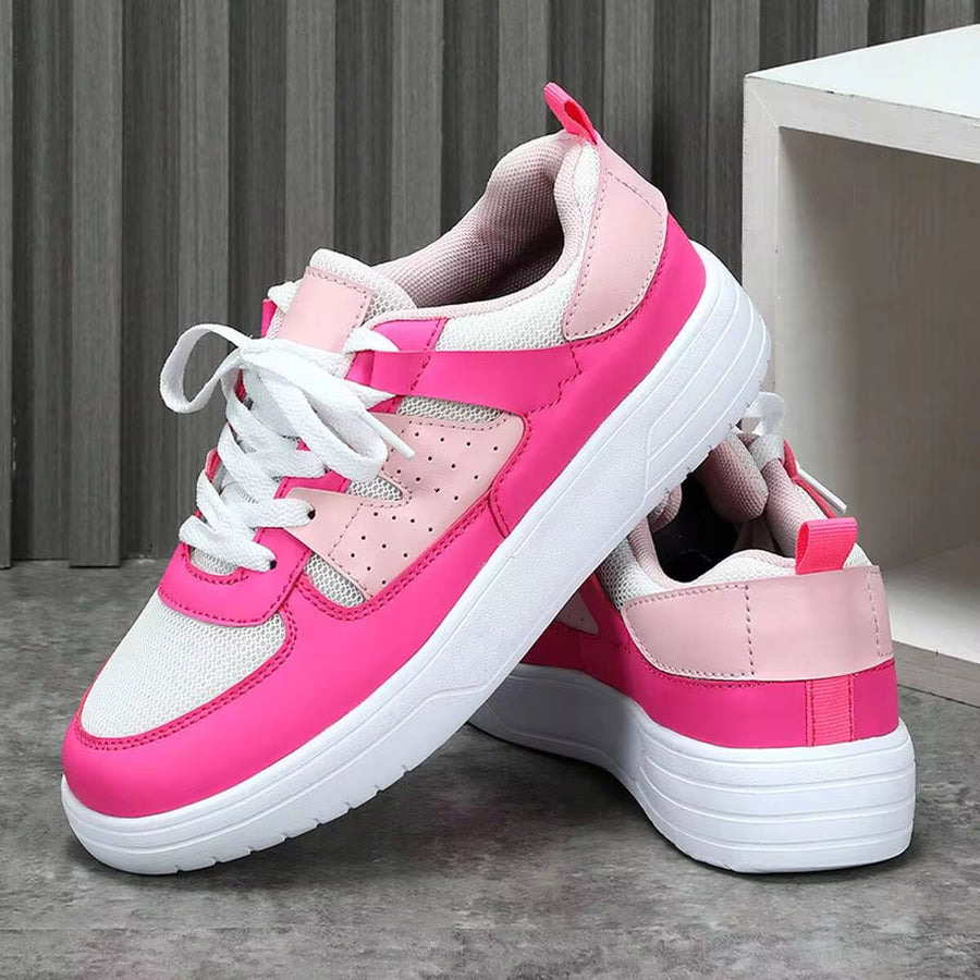 Women's Fashion Sneakers Comfortable Walking Shoes Lightweight Non-Slip Shoes Low Top Thick Bottom Slip Classic Casual Shoes