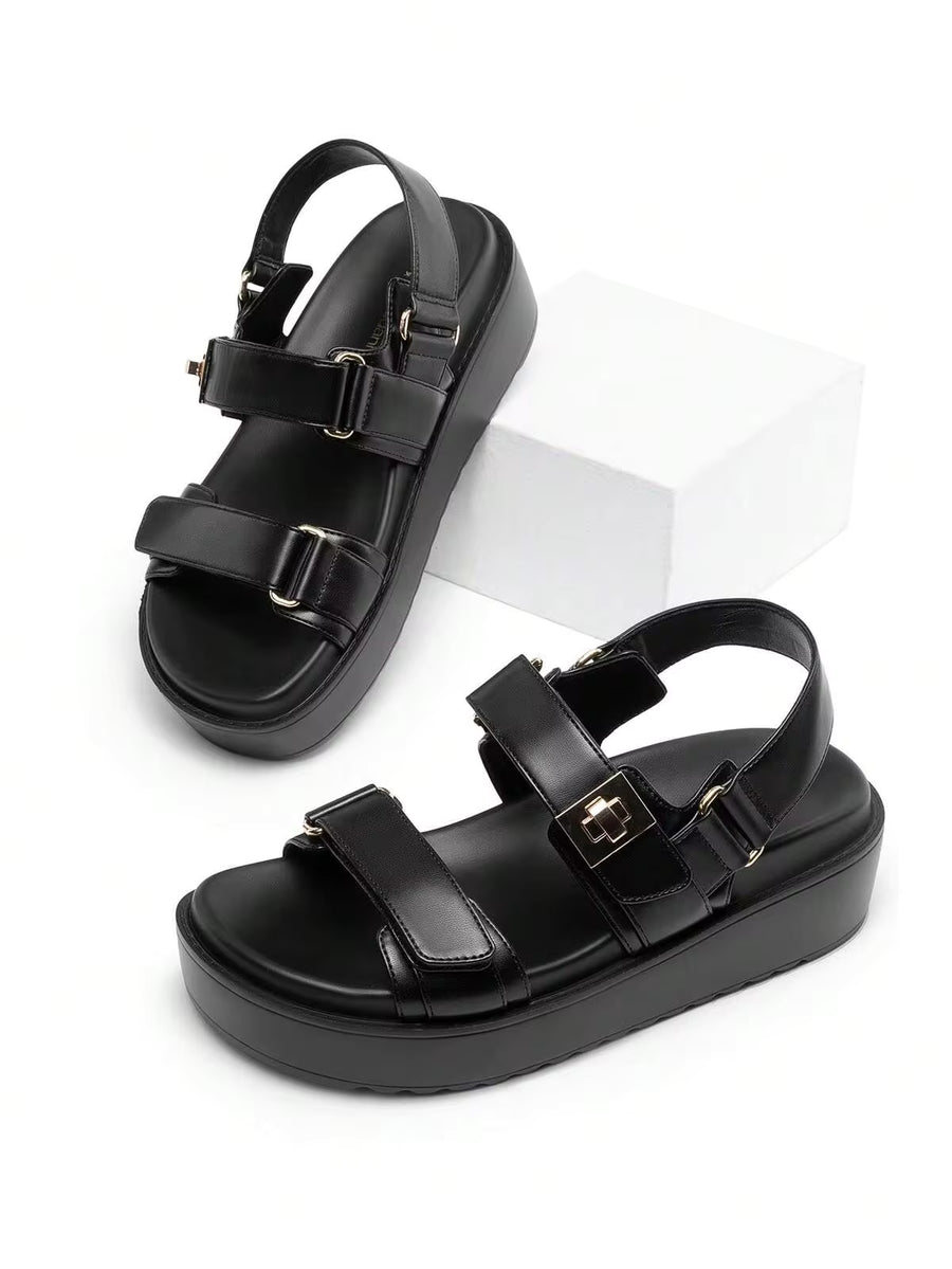 Women's 1.61-Inch Platform Wedge Sandals Slingback Adjustable Straps Arch Support Comfortable For Vacation Commuting Daily Shopping Summer Shoes